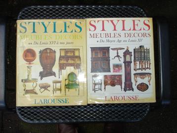 2 delen STYLES MEUBLES DECORS van LAROUSSE beschikbaar voor biedingen