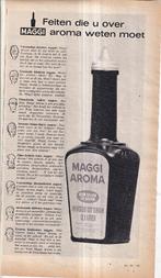 Retro reclame 1962 Maggi aroma flesje de feiten, Overige typen, Ophalen of Verzenden