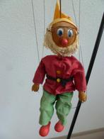 Kabouter marionette pop. Vintage. Pop 32 cm. Hout + stof., Gebruikt, Ophalen of Verzenden, Pop