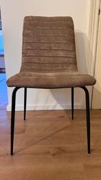 6 eetkamerstoelen | 4 taupe & 2 creme, Huis en Inrichting, Stoelen, Ophalen, Overige kleuren, Zo goed als nieuw, Stof
