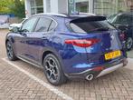Alfa Romeo Stelvio 2.0 T AWD Ti AUTOMAAT Bruin leder | Trekh, Auto's, Automaat, 12 maanden, Blauw, Leder