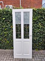 Binnendeur met galstenen in lood, Doe-het-zelf en Verbouw, Deuren en Horren, Ophalen, Glas, Binnendeur, 200 tot 215 cm