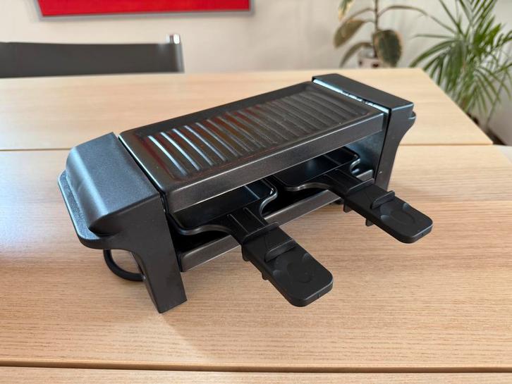 2-persoons mini raclette – als nieuw - zwart, Huis en Inrichting, Keuken | Keukenelementen, Zo goed als nieuw, Minder dan 100 cm