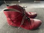 Rieker leren boots maat 40 - Wijnrood, Verzenden, Gedragen, Rood, Lage of Enkellaarzen