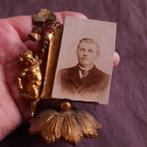 Antiek Vuurverguld Frans Fotolijstje Fotolijst met Cupido, Verzenden