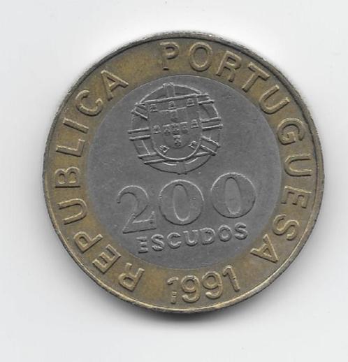 Portugal 200 escudos 1991  KM# 655, Postzegels en Munten, Munten | Europa | Niet-Euromunten, Losse munt, Overige landen, Verzenden
