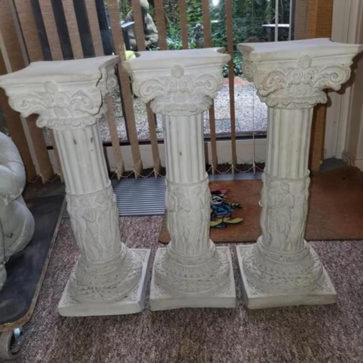 3x Griekse Betonnen Zuilen - Perfecte Staat!, Huis en Inrichting, Woonaccessoires | Zuilen en Pilaren, Zo goed als nieuw, Ophalen