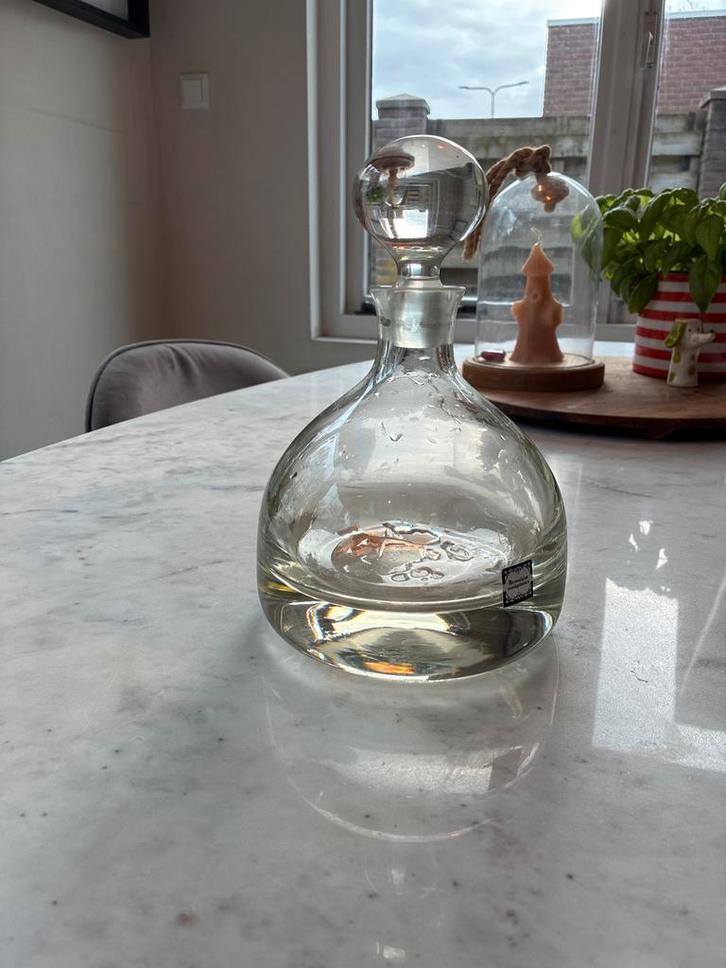 Glazen karaf met stop, Antiek en Kunst, Antiek | Glas en Kristal, Ophalen of Verzenden