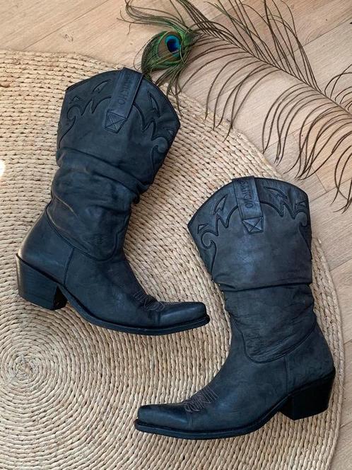Sancho cowboylaarzen 39 western boots bohemian laarzen, Kleding | Dames, Schoenen, Zo goed als nieuw, Hoge laarzen, Grijs, Ophalen of Verzenden