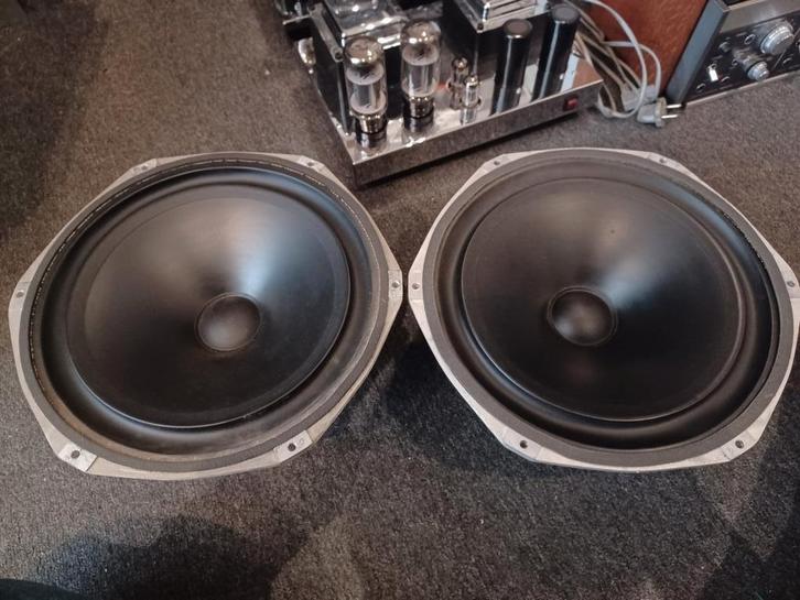 Set Vintage KEF 105 Reference B300 SP1060 12" Bextreme  Bass, Audio, Tv en Foto, Luidsprekers, Gebruikt, Front, Rear of Stereo speakers