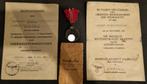 Winterslacht im Osten medaille met zakje + oorkondes set, Verzamelen, Militaria | Tweede Wereldoorlog, Duitsland, Ophalen of Verzenden