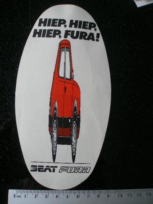 sticker seat fura logo hiep hiep hiep, Verzamelen, Stickers, Zo goed als nieuw, Auto of Motor, Verzenden