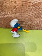 Smurfen smurf met lange fluit en rode jas, Ophalen of Verzenden, Gebruikt, Verschillende Smurfen