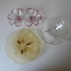 Vintage glazen schalen bloemvorm, Antiek en Kunst, Ophalen of Verzenden