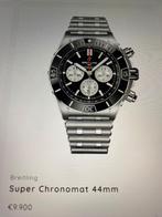 Breitling Super Chronomat Zwart., Sieraden, Tassen en Uiterlijk, Horloges | Heren, Breitling, Staal, Zo goed als nieuw, Ophalen