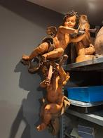 Prachtige brocante  Polychrome Putti Engelen, Antiek en Kunst, Curiosa en Brocante, Ophalen