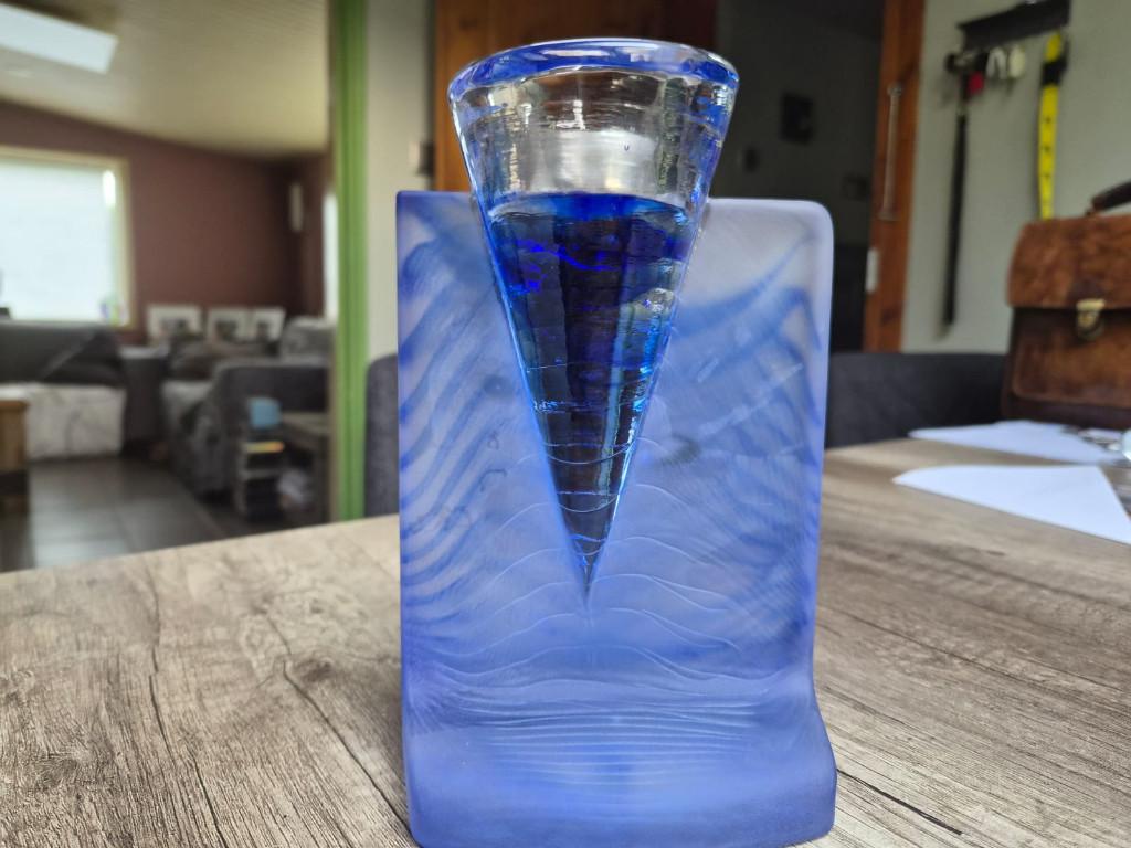 Kjell Engman Kosta Boda Ice Age kandelaar - Puntgaaf!, Antiek en Kunst, Antiek | Glas en Kristal, Ophalen of Verzenden