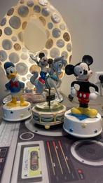 Schmid muziekdoos beeldjes mickey donald duck, Ophalen, Mickey Mouse, Zo goed als nieuw, Beeldje of Figuurtje