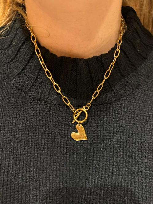 Retro ketting anna + nina vintage stijl goud, Sieraden, Tassen en Uiterlijk, Kettingen, Nieuw, Goud, Goud, Met hanger, Ophalen of Verzenden