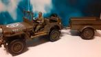 Jeep Willy,s 1:10 en aanhanger +extra's, Elektro, Auto offroad, Nieuw, Ophalen of Verzenden
