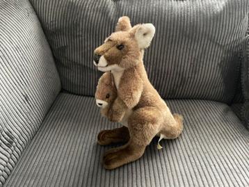 Mooie grote WWF knuffel van Kangoeroe met jong in buidel 35 beschikbaar voor biedingen