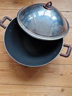 Tefal Wokpan met Deksel - Zo Goed Als Nieuw!, Ophalen, Aluminium, Zo goed als nieuw, Keramische plaat