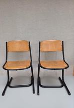 Vintage schoolstoeltjes, Huis en Inrichting, Stoelen, Ophalen, Gebruikt, Twee