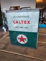 Vintage Caltex Olieblik - Groot Model - Italië, Ophalen of Verzenden