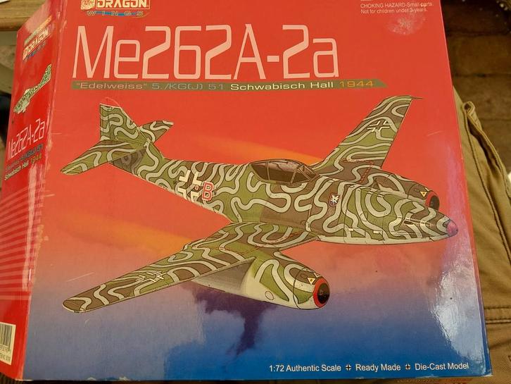 Me262A-2a 'Edelweiss' 1:72 Dragon Warbirds, Hobby en Vrije tijd, Modelbouw | Auto's en Voertuigen, Zo goed als nieuw, Overige typen