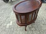 antiek koloniaal teakhouten thee servies kas  vitrinekast, Huis en Inrichting, Kasten | Vitrinekasten, Ophalen, 25 tot 50 cm, Teakhout