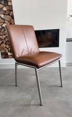 Zes antique cognac leder Henders & Hazel Dafur design stoel, Ophalen, Henders en Hazel, Zo goed als nieuw, Metaal