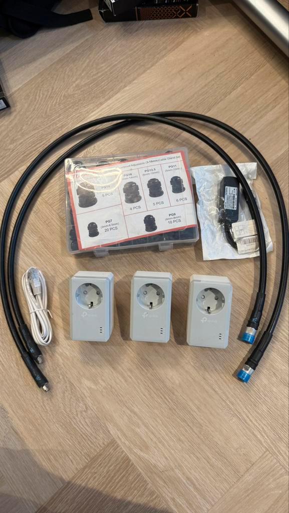 3x TP-Link Powerline AV600, McGill coaxkabels, etc, Computers en Software, Powerlines, Ophalen of Verzenden