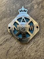 Blauw ANWB embleem. A.N.W.B. logo voor een oldtimer motor., Ophalen of Verzenden, Gebruikt, Gebruiksvoorwerp