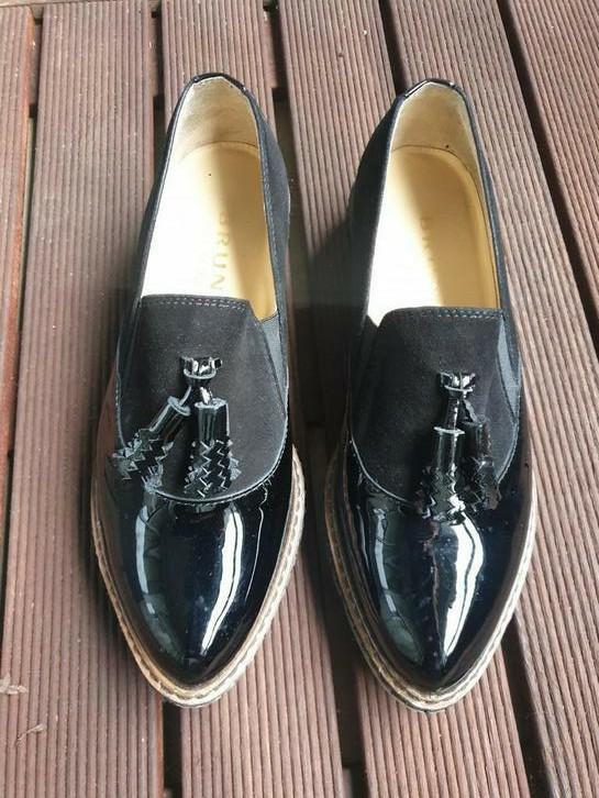 Brunate damesschoenen,zwart lak,handgemaakt uit italié, Kleding | Dames, Schoenen, Zo goed als nieuw, Instappers, Zwart, Ophalen of Verzenden