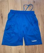 Hummel voetbalbroekje blauw - maat 164, Ophalen of Verzenden, Zo goed als nieuw, Hummel, Jongen of Meisje