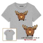 WILDNATURE Dames T-Shirt-ELAND-100% BIOKATOEN S-M-L-XL, Overige kleuren, Verzenden, Maat 42/44 (L), Nieuw