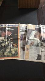 Bruiloft Willem-Alexander en Máxima, 3/2/2002 in kranten, Verzamelen, Tijdschriften, Kranten en Knipsels, Nederland, Krant, Ophalen of Verzenden