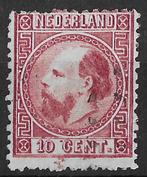plaatfout 8 PM7 Zes karmijnen vlekjes rondom 10 cent, Postzegels en Munten, Postzegels | Nederland, Verzenden, T/m 1940, Gestempeld