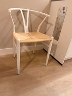 ‘Wishbone’ stoelen wit 1 of 2, Huis en Inrichting, Stoelen, Ophalen, Gebruikt, Wit, Wish bone