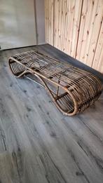 Vintage bamboe bank, tafel, Huis en Inrichting, Ophalen, 100 tot 150 cm, Bohemian boho hippie ibiza vintage, 50 tot 100 cm