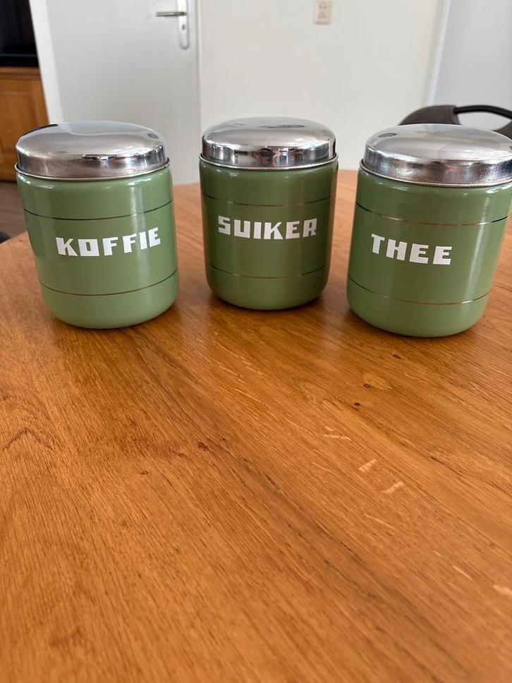 Vintage Voorraadblikken Koffie, Suiker, Thee, Huis en Inrichting, Keuken | Keukenbenodigdheden, Gebruikt, Ophalen of Verzenden