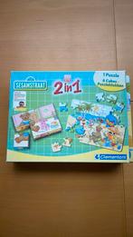 Clementoni puzzel Sesamstraat 2 in 1 35 stukjes + 6 blokken, Ophalen of Verzenden, 10 tot 50 stukjes, 2 tot 4 jaar