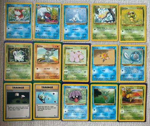 verzameling oude Pokemon kaarten 1995/1999, Hobby en Vrije tijd, Verzamelkaartspellen | Pokémon, Zo goed als nieuw, Meerdere kaarten