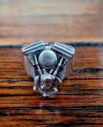Harley-Davidson ring Sterling zilver, 20 of groter, Ophalen of Verzenden, Zo goed als nieuw, Zilver