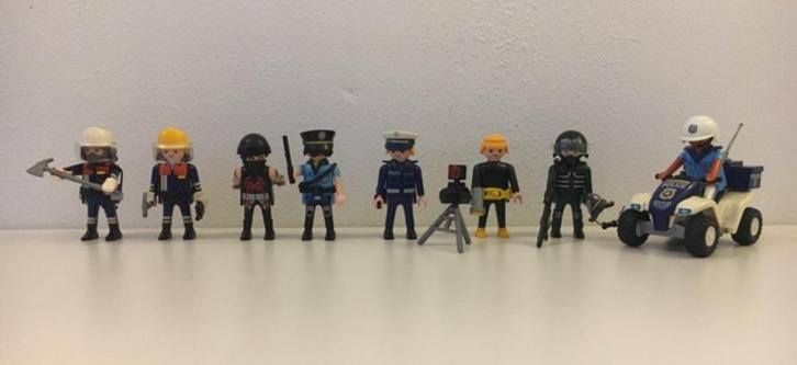 Playmobil politie en brandweer figuren, Kinderen en Baby's, Speelgoed | Playmobil, Zo goed als nieuw, Los playmobil, Verzenden