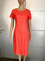 G191 Nieuw: Creme de la Creme mt XS=34 linnen jurk zalm-roze, Kleding | Dames, Jurken, Nieuw, Ophalen of Verzenden, Knielengte