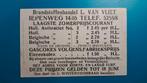 Amsterdam iepenweg 14-16 kolenhandel reclame 1921, Ophalen of Verzenden, 1920 tot 1940, Ongelopen, Noord-Holland