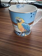 Heinen Delfts Blauw Mok Papegaai, Keramiek, Ophalen of Verzenden, Zo goed als nieuw, Overige stijlen