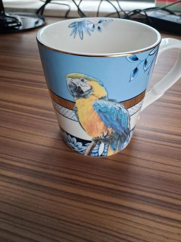 Heinen Delfts Blauw Mok Papegaai beschikbaar voor biedingen