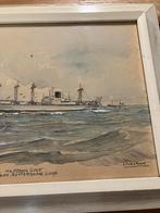 LD De Kroon - MS Mersey Lloyd, aquarel/pentekening, Antiek en Kunst, Verzenden